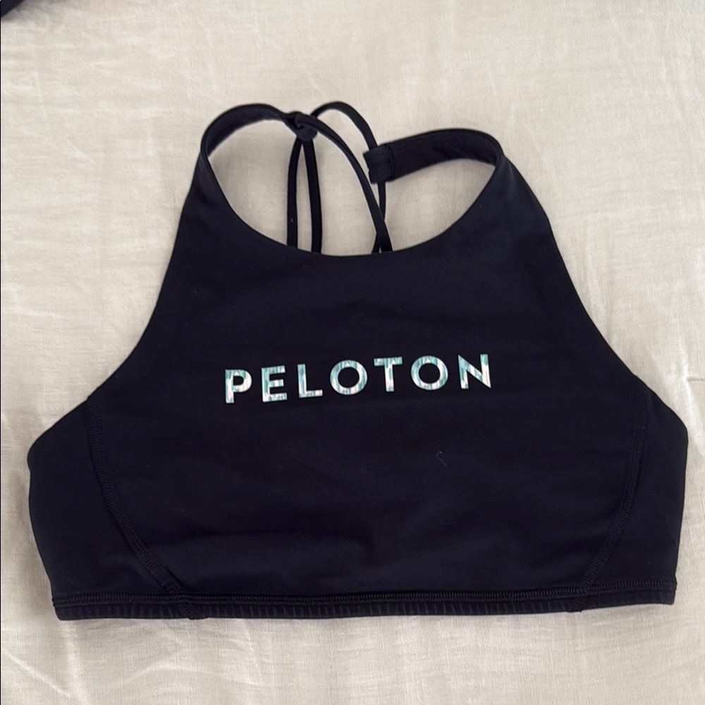 Lululemon Peloton Branded Black Sports Bra